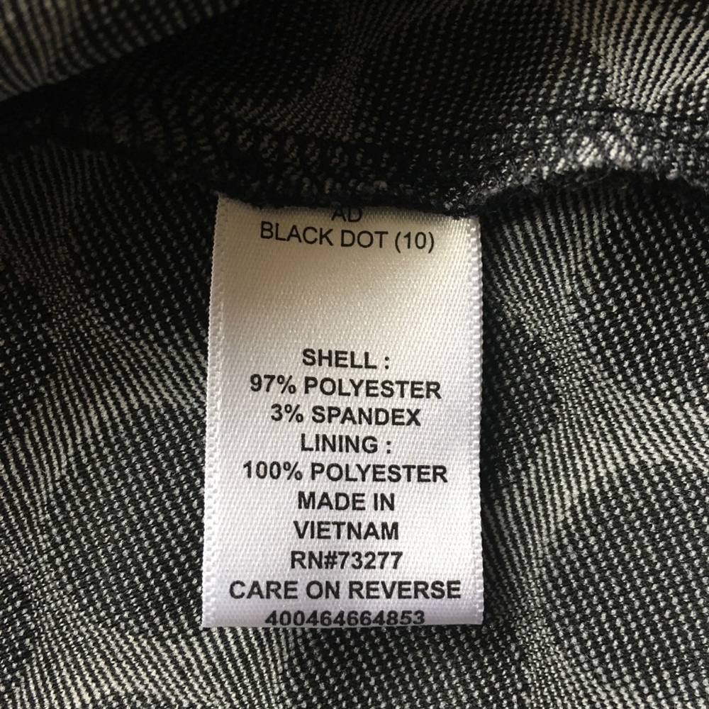 Elle Black Dot Fit & Flare Dress - Black - 10 - Picture 5 of 8